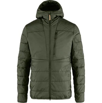 turistická zateplená bunda pánská FJÄLLRÄVEN Keb Padded Hoodie M Deep Forest - XL