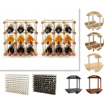 Stojan na víno Modulární stojan na víno x2/18+3 lahví RW7 Nat borovice