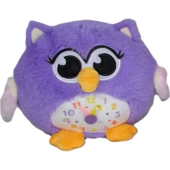 plyšák Vizopol Sova s hodinami fialová