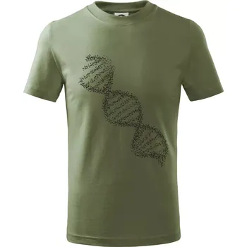 Chlapecké oblečení DNA černobílé - Tričko dětské bavlněné - 134 cm/8 let ( Khaki )