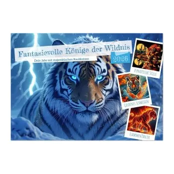 Cestování Fantasievolle Könige der Wildnis (Tischkalender 2026 DIN A5 quer), CALVENDO Monatskalender (DE)