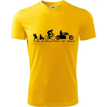 Chlapecké tričko Evolution of man (Chopper) - Dětské triko sportovní (dresovina) - 158 cm/12 let ( Žlutá )