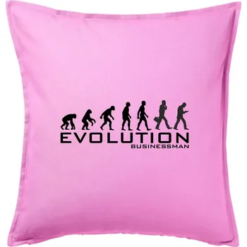 Polštář Evoluce Businessman - Polštář 50x50 - 50x50 - Pouze potah ( Růžová )