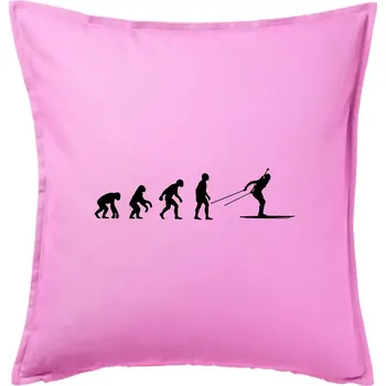 Polštář Biathlon Evoluce Běh - Polštář 50x50 - 50x50 - Pouze potah ( Růžová )