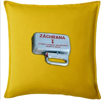 Polštář Záchranná brzda vlak - Polštář 50x50 - 50x50 - Pouze potah ( Žlutá )