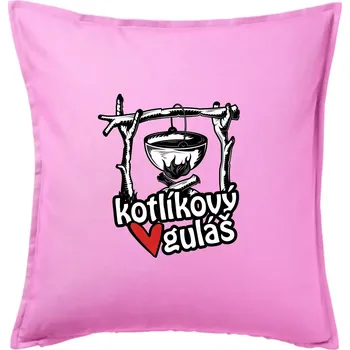 Polštář Kotlíkový guláš - Polštář 50x50 - 50x50 - Pouze potah ( Růžová )
