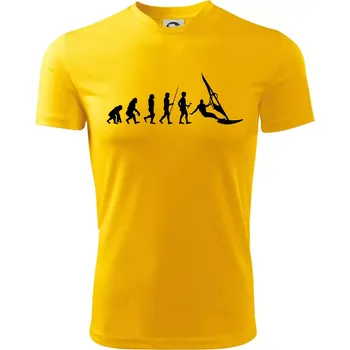 Evoluce Windsurfing - Dětské triko sportovní (dresovina) - 158 cm/12 let ( Žlutá )