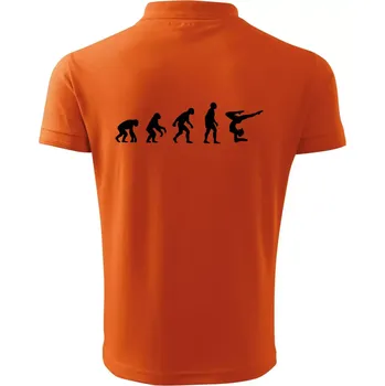 Pánská košile Evoluce yoga - Polokošile pánská Pique Polo 203 - 2XL ( Oranžová )