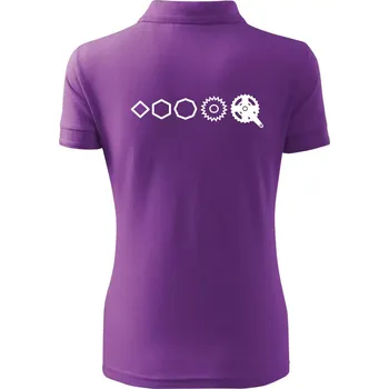 Evoluce pedály - Polokošile dámská Pique Polo - S ( Fialová )