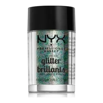 Přípravek na oči NYX Professional Makeup Face & Body Glitter Brillants třpytky na obličej i tělo odstín 06 Crystal 2.5 g