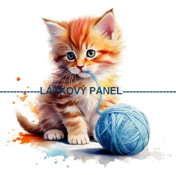 Látkový panel - Kočka - KČ-156 Velikost: 20x20cm, Materiál: Kočárkovina