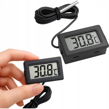 Domácí teploměr Digitální LCD teploměr s elektronickou sondou pro přesné měření teploty
