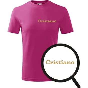 Chlapecké oblečení Purpurové dětské tričko Cristiano - dárek pro malého fotbalistu - fotbalový dárek - barva purpurová - velikost 12let