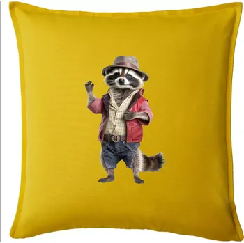 Polštář Mýval v košili - Polštář 50x50 - 50x50 - Pouze potah ( Žlutá )