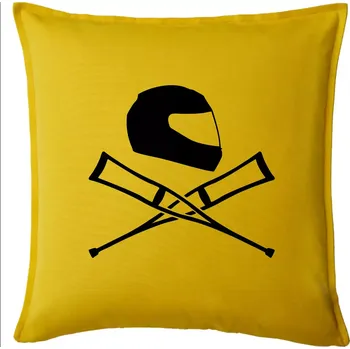Polštář Silniční helma / berle - Polštář 50x50 - 50x50 - Pouze potah ( Žlutá )