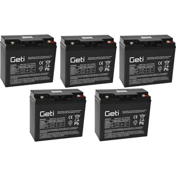 Elektromobilita Baterie olověné set 5ks 12V 20Ah GETI pro elektromotory economy 04250384