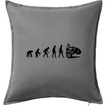 Polštář Evoluce quad čtyřkolka - Polštář 50x50 - 50x50 - Pouze potah ( Tmavě šedý melír )