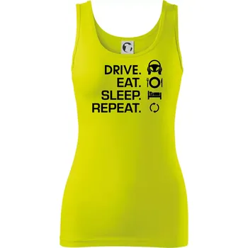 Drive eat sleep repeat - Dámské tílko - XS ( Limetková )