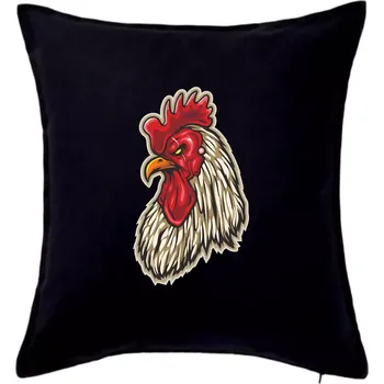 Polštář Kohout naštvaný - Polštář 50x50 - 50x50 - Včetně výplně ( Černá )