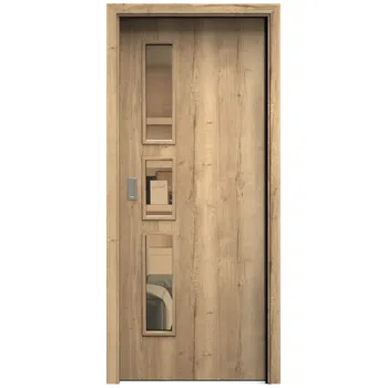 Interiérové dveře SAPELI ELEGANT KOMFORT M33 - CPL LAMINÁT - POSUVNÉ DVEŘE VČ. ZÁRUBNĚ - Dub Halifax Průchozí šířka (cm): 120, Průchozí výška (cm): 210, Typ skla: Planibel bronz