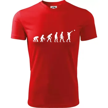 Evoluce vrh koulí - Dětské triko sportovní (dresovina) - 146 cm/10 let ( Červená )