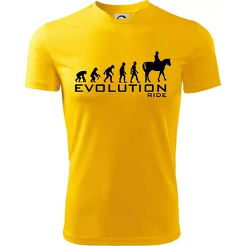 Chlapecké tričko Evoluce Ride horse - Dětské triko sportovní (dresovina) - 122 cm/6 let ( Žlutá )