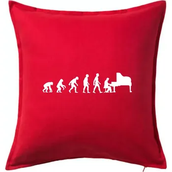 Polštář Evoluce piano - Polštář 50x50 - 50x50 - Pouze potah ( Červená )