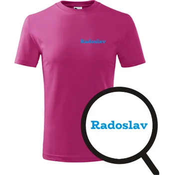 Chlapecké tričko Purpurové dětské tričko Radoslav - dětské tričko se jménem - barva purpurová - velikost 12let