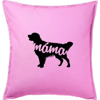 Polštář Zlatý retrívr máma obrys - Polštář 50x50 - 50x50 - Pouze potah ( Růžová )