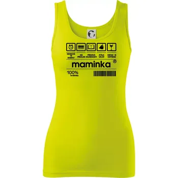 Dámské tričko Čárový kód Maminka - Dámské tílko - L ( Limetková )