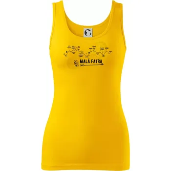 Dámské tričko Profil kopca - Malá fatra - Dámské tílko - 2XL ( Žlutá )