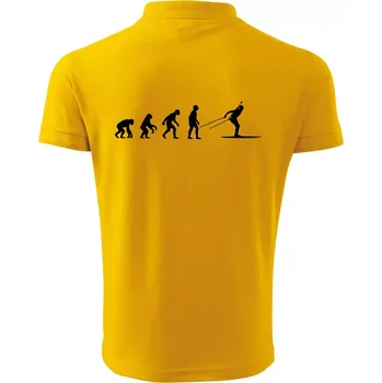 Pánská košile Biathlon Evoluce Běh - Polokošile pánská Pique Polo 203 - M ( Žlutá )