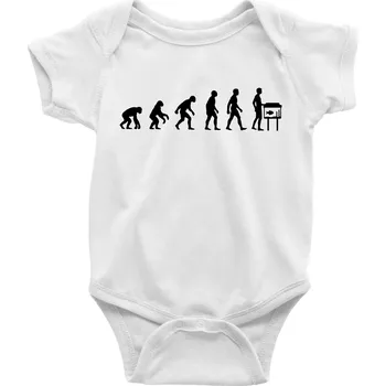 Kojenecký body Evoluce akvaristika - Body kojenecké s krátkým rukávem - Krátký r. do 3 měs ( Bílá )