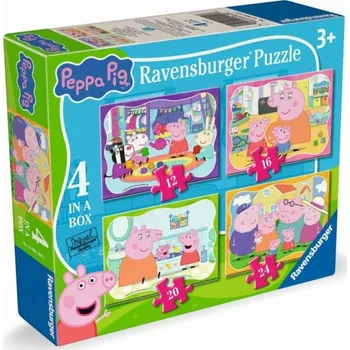Ravensburger Puzzle - Prasátko Peppa 4v1 - 12, 16, 20 a 24 dílků