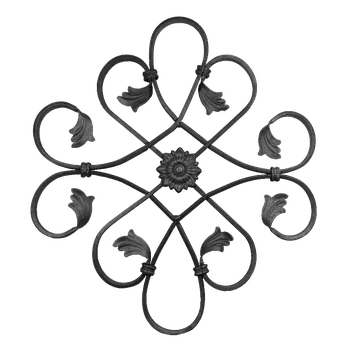 Zábradlí Ornament 580x510 mm, profil 16x8 mm (náhrada za 3326)