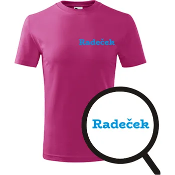 Purpurové dětské tričko Radeček - dětské tričko se jménem - barva purpurová - velikost 10let