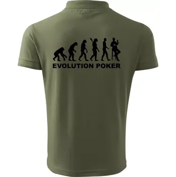 Pánská košile Evolution poker - Polokošile pánská Pique Polo 203 - 3XL ( Khaki )