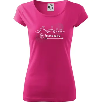 Profil - z Jičína do Turnova - Dámské triko Pure - 3XL ( Purpurová )