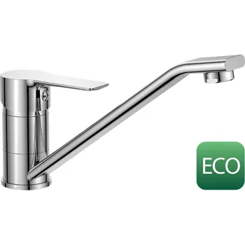 Vodovodní baterie Sapho BARON ECO 3,8 l/min, stojánková dřezová baterie, 186mm, otočné ramínko, chrom 612.050.11