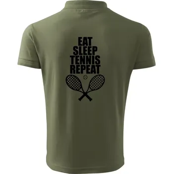Pánská košile Eat sleep tennis - Polokošile pánská Pique Polo 203 - XL ( Khaki )