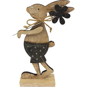 Velikonoční dekorace Dekorace zajíček s květinou