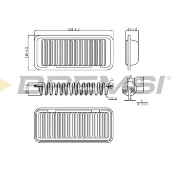 Vzduchový filtr Vzduchový filtr BREMSI FA0209