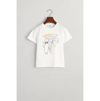 Dívčí tričko TRIČKO GANT SURF ACADEMY RELAXED T-SHIRT WHITE
