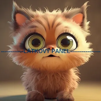 Látkový panel - Kočka - KČ-90 Velikost: 30x30cm, Materiál: Bavlna