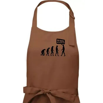 Kuchyňská zástěra Evoluce Go back - Dámská zástěra na vaření - Univerzální velikost ( Kakaová )