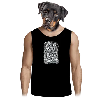 Pánské tílko Bastard Doodle pánské tílko Black