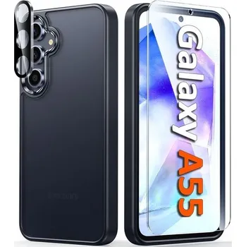Pouzdro na mobilní telefon Pouzdro FNTCASE pro Samsung Galaxy A55-5G: Matná vojenská ochrana proti pádu tenké pouzdro na