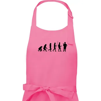 Kuchyňská zástěra Evoluce instalatér - Pánská zástěra na vaření - Univerzální velikost ( Růžová )