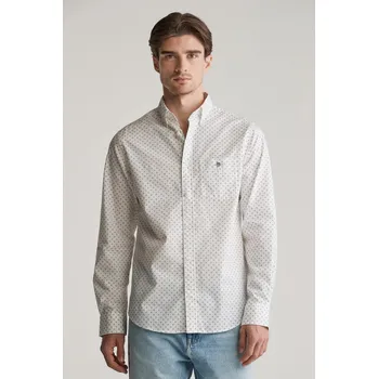 Pánská košile KOŠILE GANT REG MICRO PRINT SHIRT EGGSHELL