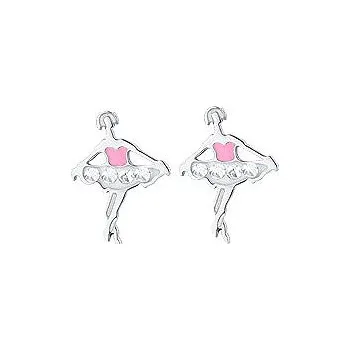 Náušnice LUCA BARRA Dívčí ocelové náušnice s baletkami